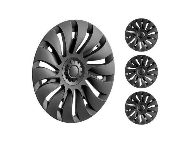 Wheel Rim Cover Hubcaps, 19 in, 2020-2024 Model Y Fully Fit Hubcap with Snap, Guard Tape & Valve Nozzle Hole, ABS & PC Hubcap with High Rigidity &...