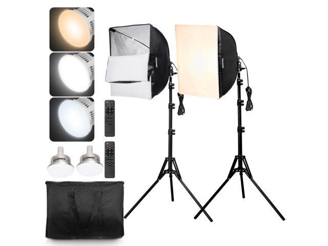 VEVOR Softbox Lighting Kit 16 in x 16 in 3000-6500K Adjustable for Shooting