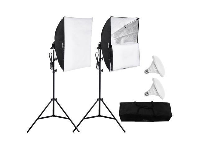VEVOR Softbox Lighting Kit 24 in x 24 in 30W 5500K LED Bulbs Adjustable Stand