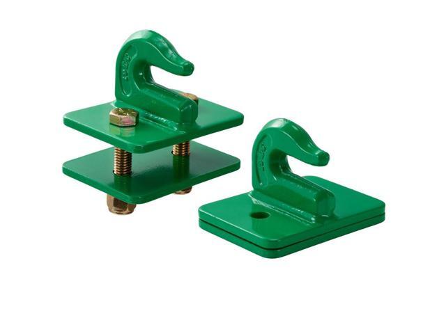 Vevor 3/8' Tractor Bucket Hooks Grade 70 Forged Steel 2 Pack Bolt On Grab Hooks Heavy Duty Mount With Backer Plate, Maximum Break Strength 15,000...