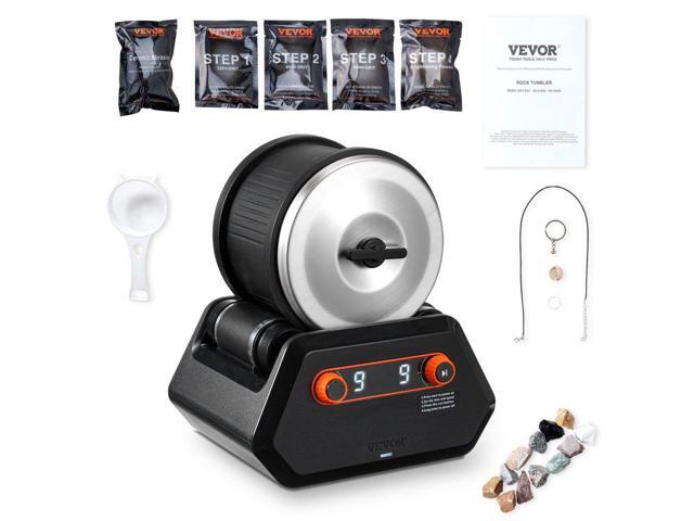 Rock Tumbler Kit 4 lbs Rock Polisher 9 Speeds 9-Day Timer with Grits