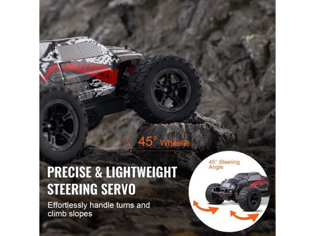 Remote Control Car, 1:10 Scale RC Car for Kids, All Terrain 4WD Off-Road Monster Truck with 45° Wheelie & 2 Batteries, 38 km/h High Speed Hobby...