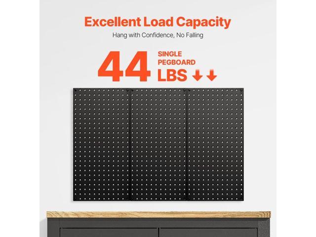Metal Pegboard Panels, 24' x 12' Pegboard, 3 Panels, Heavy Duty Steel Peg Board Wall Organizer, for Living Room Garage Tool Storage Workbench...