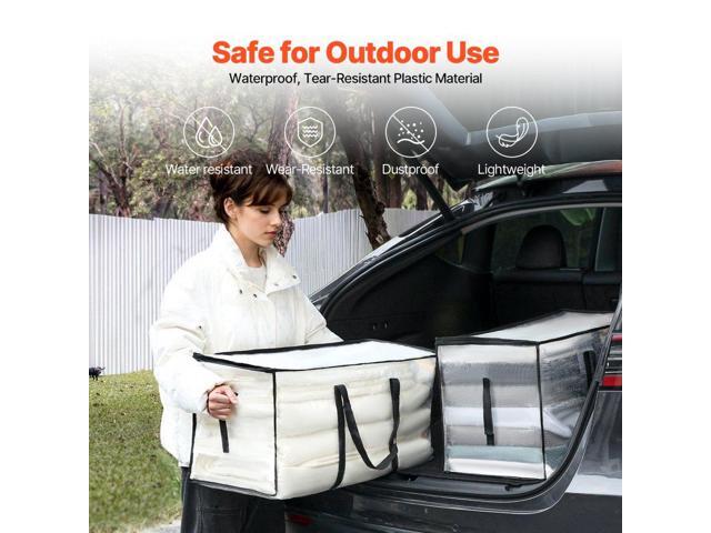 90L Large Storage Bags, 6 Pack Clothes Storage Bins, Foldable Closet Organizers Containers with Reinforced Handle, Plastic Storage Bags for...