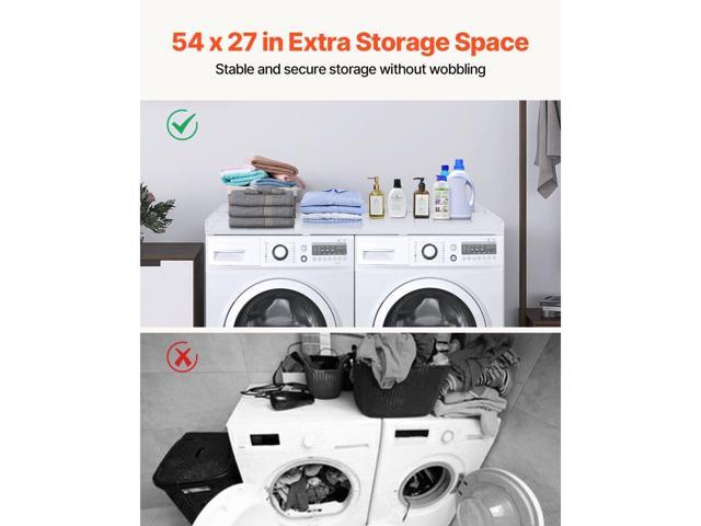 Washer Dryer Countertop, 54' x 27' Wooden Washer and Dryer Countertop, Water-Resistant Laundry Machine Topper Cover with Anti-Slip Pads, for...
