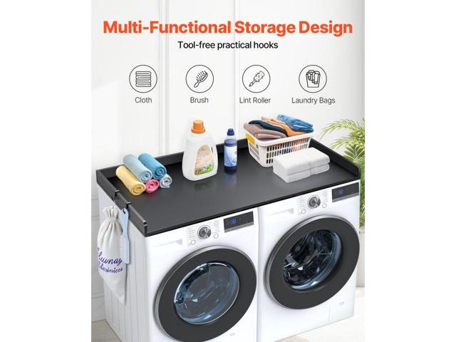 Washer Dryer Countertop, 54' x 27' Wooden Washer and Dryer Countertop, Water-Resistant Laundry Machine Topper Cover with Anti-Slip Pads, for...