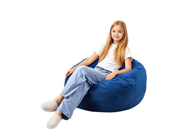VEVOR Bean Bag Chair, 3 feet Round Bean Bag Chair with Removable and Washable Cover, 25D Memory Foam Filled with Soft and Smooth Dutch Velvet, Bean...