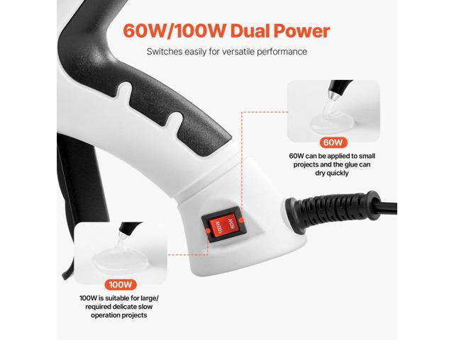 Hot Glue Gun, 60/100W Dual Power, Mini Hot Glue Gun with 20 Premium Glue Sticks and Oxford Cloth Bag, Fast Preheating & High Temp Melt Glue Gun for...
