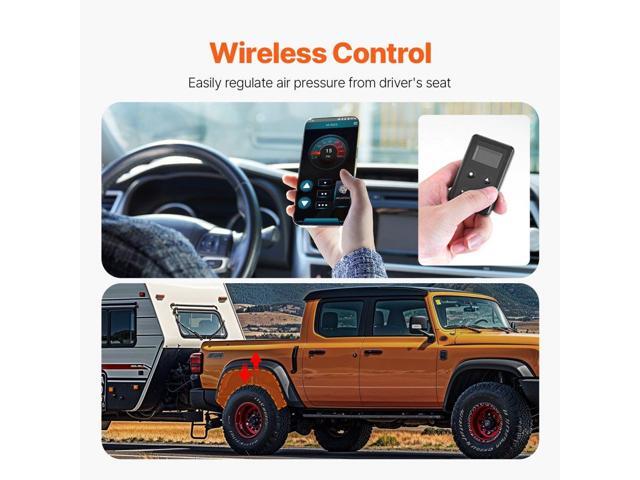 VEVOR Air Shock Controller Kit 12V 100PSI Wireless On Board Air Compressor System
