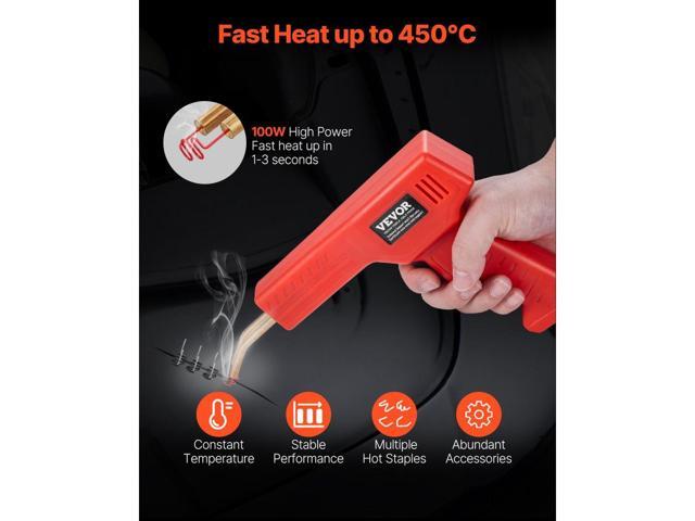 Plastic Welder, 100W Plastic Welding Gun with 800PCS Hot Staples, Professional Hot Staple Welding Gun, Plastic Car Bumper Repair Kit with LED Light...