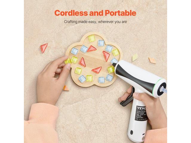 Hot Glue Gun, Rechargeable Cordless Glue Gun, Mini Wireless Hot Glue Gun Kit with 2200mAh Battery, 20 Pcs Glue Sticks, Fast Preheating & High Temp,...