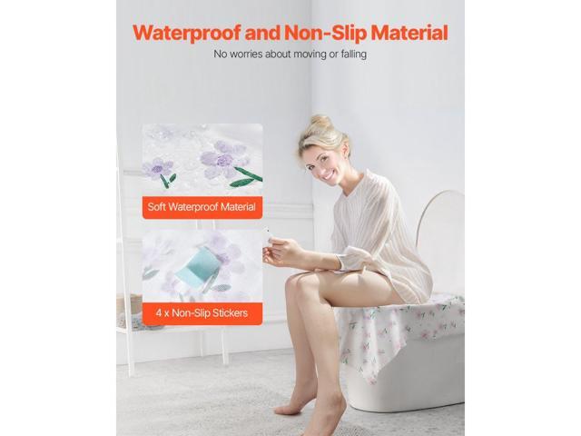 Toilet Seat Covers Disposable, 4 Pack Extra Large Waterproof Potty Cover, 20 Pieces Portable Disposable Potty Training Toilet Seat Covers, for...