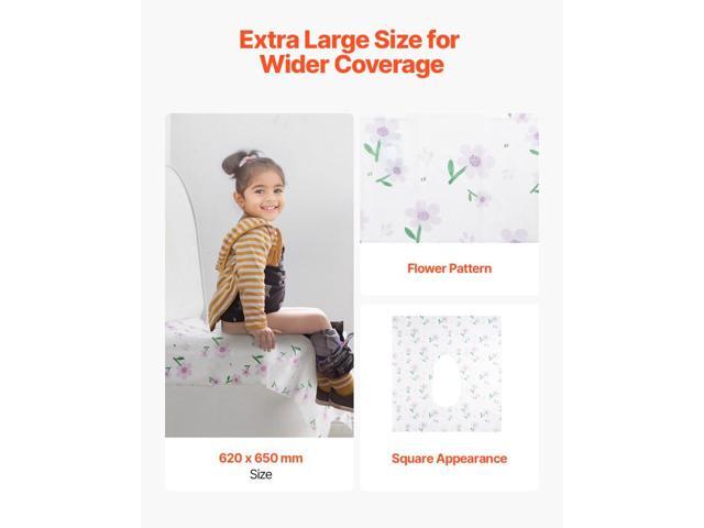 Toilet Seat Covers Disposable, 4 Pack Extra Large Waterproof Potty Cover, 20 Pieces Portable Disposable Potty Training Toilet Seat Covers, for...