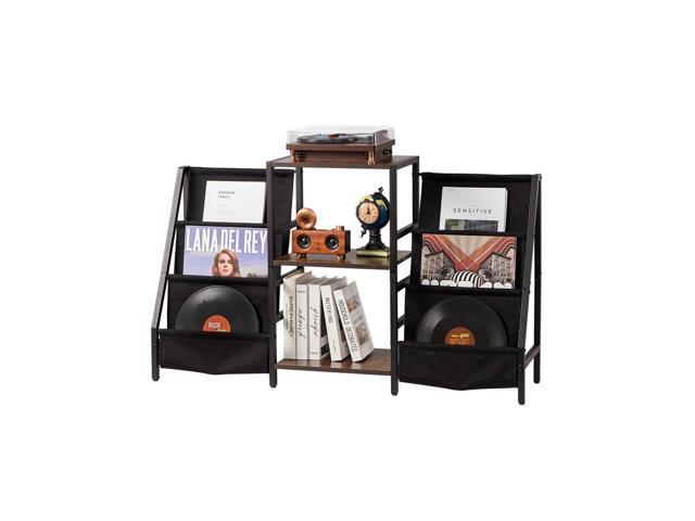 VEVOR 3-Tier Record Player Stand Metal Vinyl Record Stand up to 280 Album Black