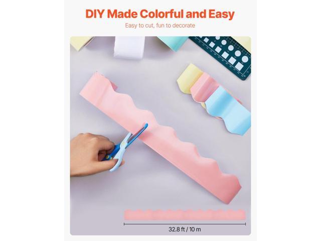 VEVOR Bulletin Board Borders 6 Rolls 32.8 Ft Rolled Scalloped Border Trim for School