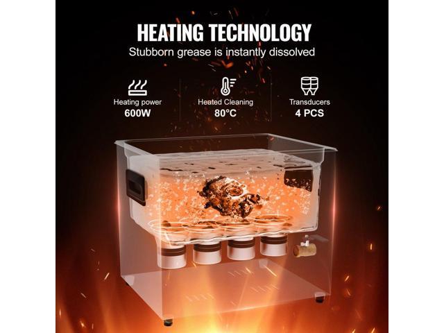 10L Ultra Sonic Cleaner, 240W Digital Ultrasonic Cleaning Machine with Gentle Mode & Upgraded Degassing, 40kHz Industrial Ultrasound Cleaner with...