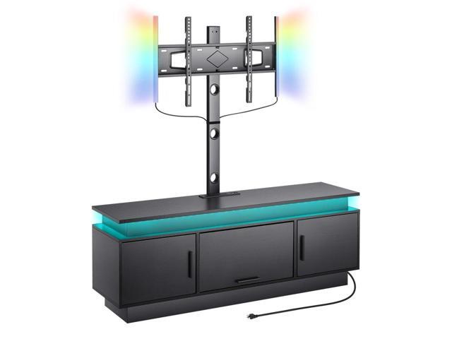 VEVOR 60' TV Stand with Mount for up to 75 in TVs with Power Outlet & LED Lights