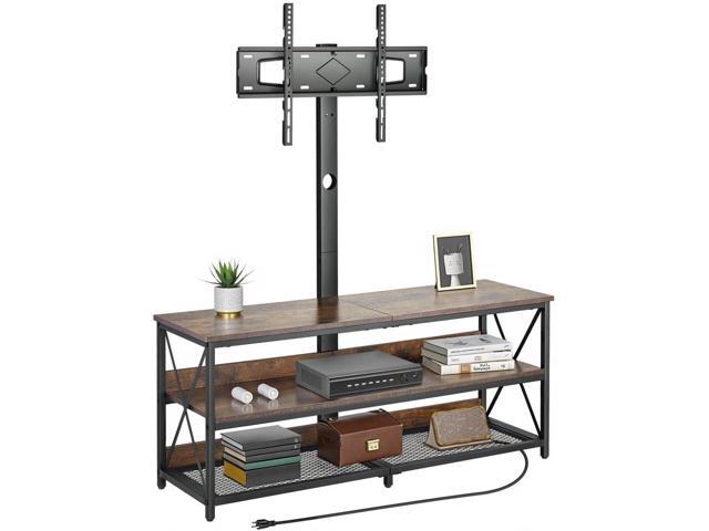 VEVOR 48' TV Stand with Mount for up to 75 in TVs, Entertainment Center with Power Outlet, Height Adjustable TV Console with Mount with 3 Tiers...