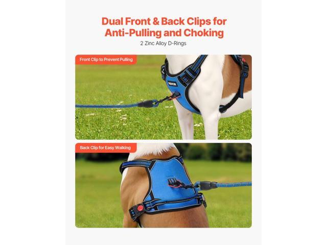 VEVOR Dog Harness for Large Dogs No Pull Adjustable Dog Vest Pet Harness with Leash