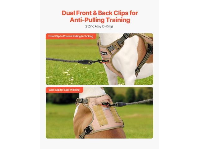 VEVOR Dog Harness for Large Dogs No Pull Tactical Dog Harness Adjustable Pet Vest