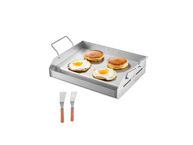 VEVOR 17x13 in Flat Top Griddle Stainless Steel Universal BBQ Grill Pan Cookware