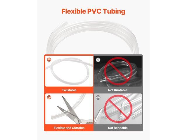 Clear Vinyl Tubing, 1/2' ID x 5/8' OD, 10FT Plastic PVC Tubing, Flexible and Cuttable Clear Hose, 1/16 in Wall Thickness, High-strength PVC...