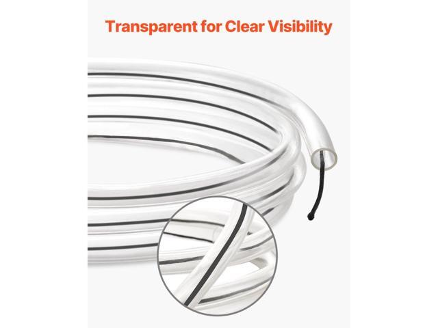 Clear Vinyl Tubing, 1/2' ID x 5/8' OD, 10FT Plastic PVC Tubing, Flexible and Cuttable Clear Hose, 1/16 in Wall Thickness, High-strength PVC...