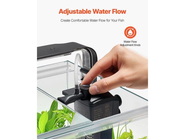 VEVOR 5 Gallon Fish Tank Aquarium Smart Square Clear Glass 3 Color Self Cleaning