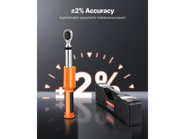 Digital Torque Wrench 3/8 Inch Drive 0-99.57 lbf-ft / 0-135 N. m 72-Tooth LED
