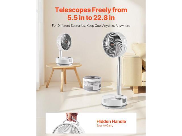 8 inch Foldable Rechargeable Oscillating Fan 3 in 1 Remote 8 Speeds