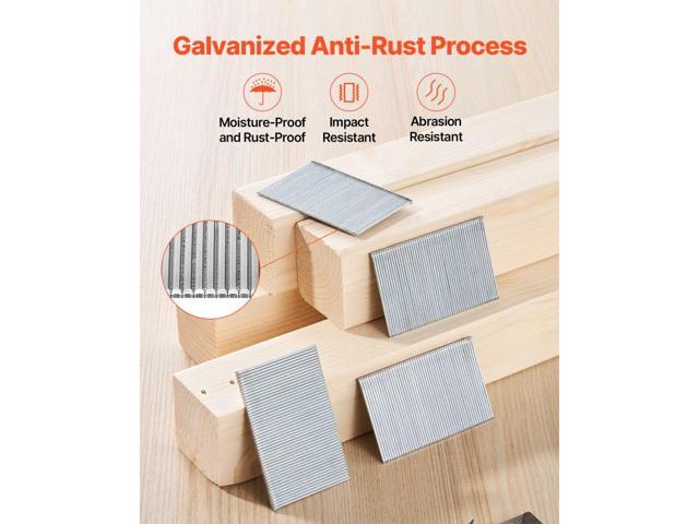 16 Gauge Finish Nails, 2 in Straight Finishing Nails, 2500-Count Galvanized Finishing Nail, Heavy-Duty 16 GA Brad Nail with Galvanized Anti-Rust...