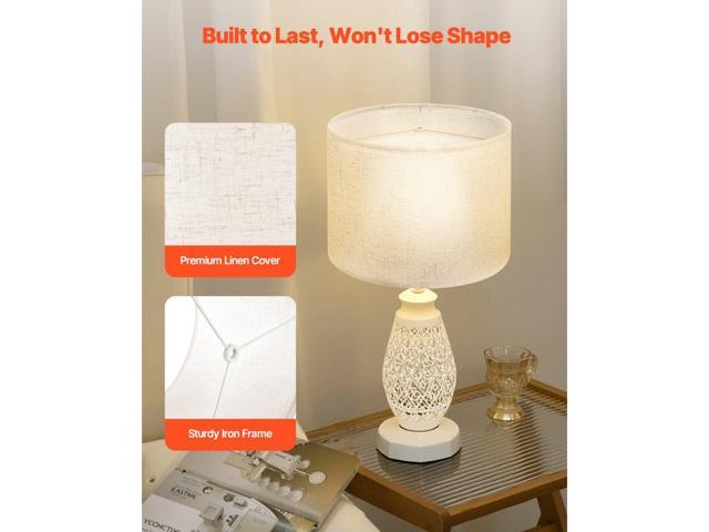 Drum Lamp Shade 13 x 13 x 10 inches Medium Round Lampshade (Light Linen)