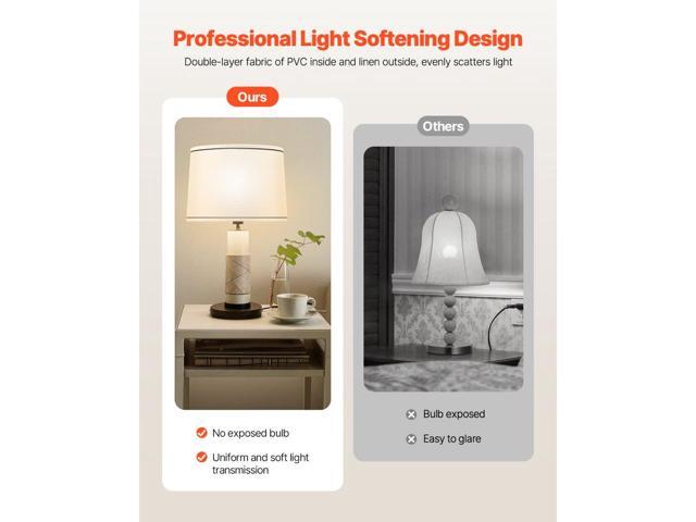 Lamp Shade 2 Set 11 x 13 x 10 in Lampshade with Harp and Spider Fitter (White)