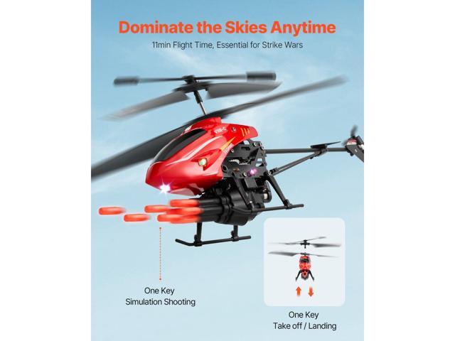 RC Helicopter, 2.4GHz Flying Remote Control Helicopter with Shooting Mode, 3.5 Channel RC Airplane for Kid, Altitude Hold, One-Key Takeoff/Landing...