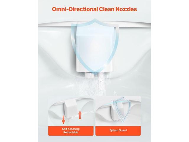 Bidet Attachment for Toilet, Self-Cleaning Bidet Toilet Seat Attachment - Dual Retractable Nozzles, Adjustable Water Pressure, Easily Installed...