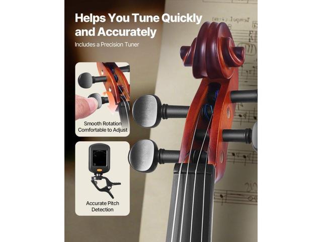 Violin 1/2 Size for Adults, Violin Fiddle Set for Beginners Student with Hard Case, Rosin, Bow, Shoulder Rest,Bridge,Tuner and Extra...