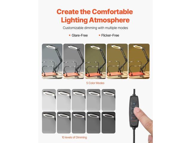 Magnetic Helping Hands Soldering Station, 4 Flexible Arms Third Hand Tool with 3X LED Magnifying Lamp & Non-Slip Heavy-Duty Base, Soldering Helping...