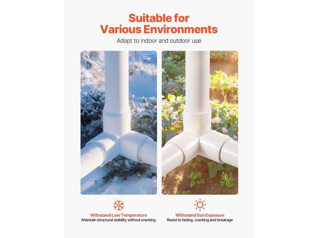 3-Way PVC Fittings, 1-inch PVC Pipe Joints Elbow Connector, 10-Pack Furniture Grade PVC Tee Fittings for DIY Storage Rack, Animal Cage, Pool or...
