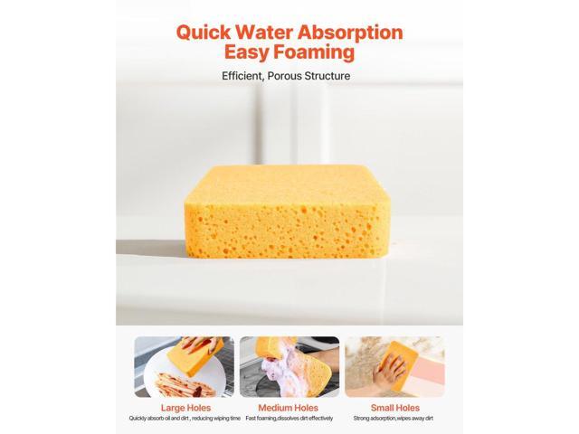 Scrub Sponge, 6-Pack Non-Scratch Cleaning Sponges for Home, Bathroom & More, Zero Scratch Dish Scrubber, Large Household Scrubbing Sponges,...