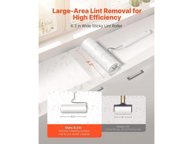 Sticky Lint Roller, 3 Pack Large Pet Hair Rollers Remover Set, 270 Sheets Extra Sticky Lint Roller with Upgraded Handle, Portable Cat and Dog Hair...