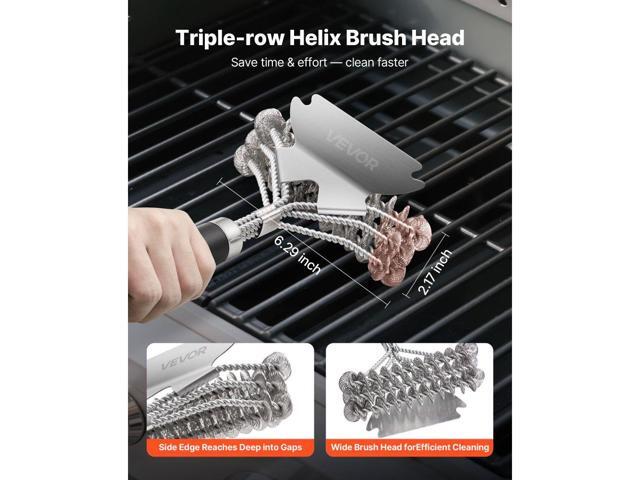 BBQ Grill Brush and Scraper Stainless Steel Bristle Free Grill Cleaner 17 in
