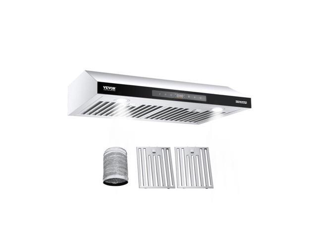Under Cabinet Range Hood, 30 Inch Kitchen Vent Hood, 900CFM Dual Motors Stainless Steel Stove Hood, with Gesture & Touch Control, LED Light, and...