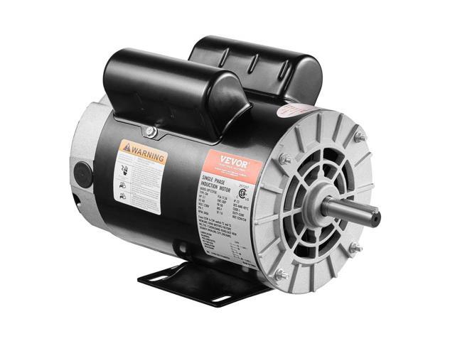 3.7HP Air Compressor Motor, 3450RPM Electric Motor, 230V 17.2 Amps, 5/8' Keyed Shaft 56 Frame, 1.88' Shaft Length, Single Phase, CCW/CW Rotation...