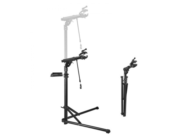 Bike Repair Stand, 85 lb Heavy-duty Bicycle Work Stand with 40.7-64.1 in Adjustable Height & Magnetic Tool Tray, Foldable Bicycle Maintenance Rack,...