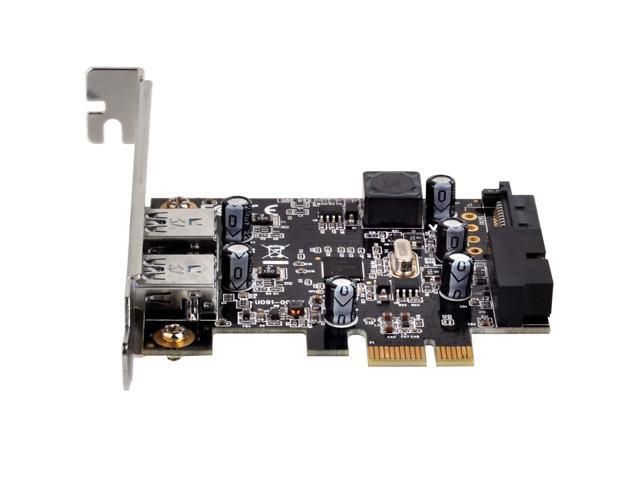 4 ports USB 3.0 super speed PCIe card, NEC PD720201, Gen2, X1, 2 external ports and 1 internal Dual Port