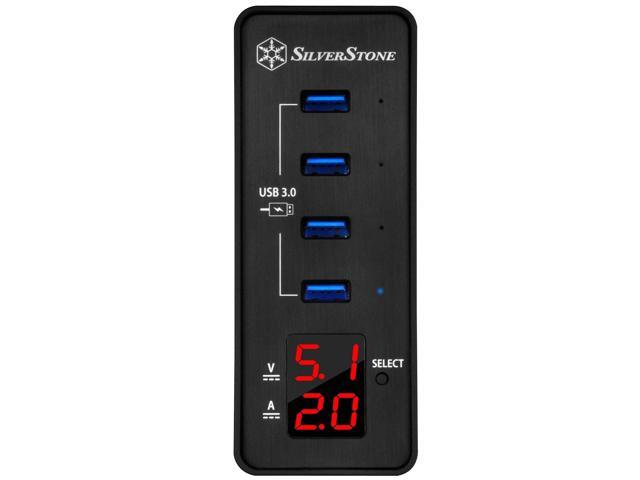 A smart four port USB 3.0 hub with fast charging and power meter