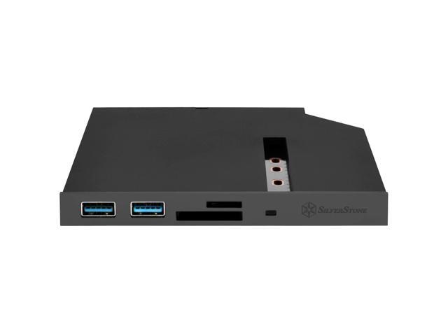 Black (with white replace panel), 12.7mm tray loading type slim ODD bay, 2 * USB3.0 A type, Cardreader, Support SDXC / Micro SDXC, 1 * M.2 SATA...