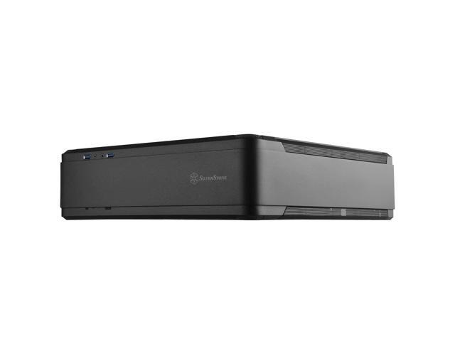 silverstone ftz01b-e aluminum unibody mini-itx small form factor computer case with atx support in black ftz01b-e-x