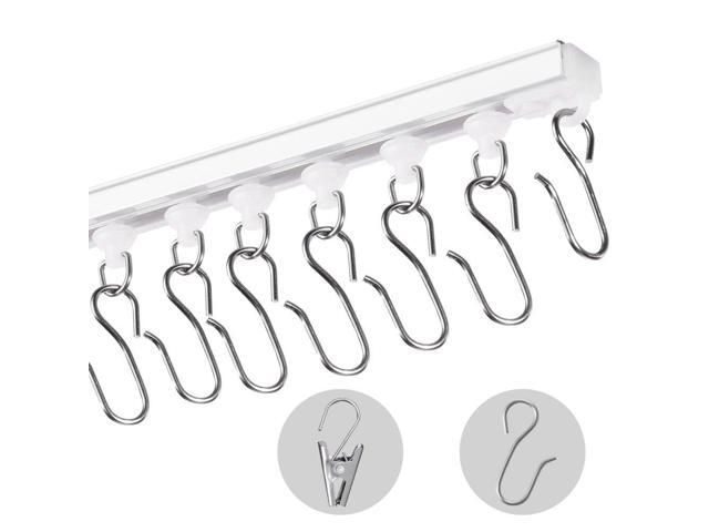 VEVOR Ceiling Curtain Track Set 9.9 FT/3 Meter Self Adhesive Room Divider White