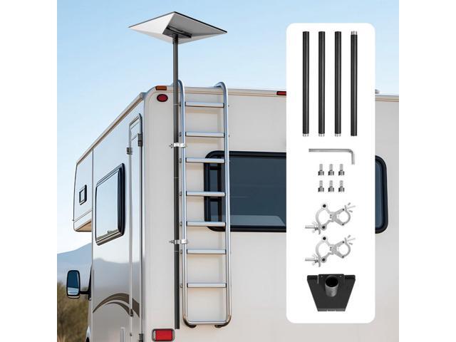 Starlink RV Ladder Mount, 360°Adjustable Angle Mounting Standard Gen 3 Pipe Kit, Heavy-Duty Steel Extra Long Starlink RV Ladder Adapter, Compatible...